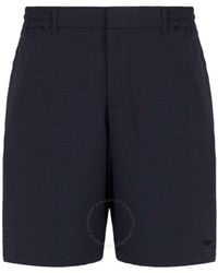 Emporio Armani - Elasticated-Waist Chino Shorts, Brand Size 48 (Us - Lyst