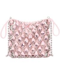 Self-Portrait - Handbag Crystal Chainmail Mini Bag With Rhinestone Details - Lyst