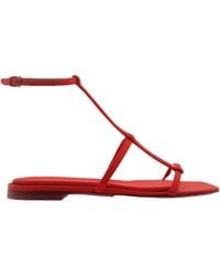 Ferragamo - Aglalia Ankle Strap Flat Sandals - Lyst