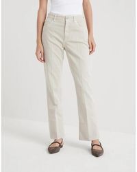 Brunello Cucinelli - Ivory Straight-Leg Trousers, Brand Size 52 (Us - Lyst