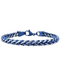 Robert Alton - Stainless Steel With Finish Franco Link Bracelet - Lyst
