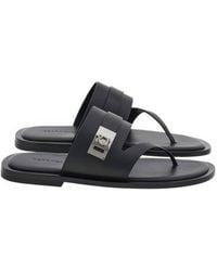 Ferragamo - Dickens Leather Thong Sandals - Lyst