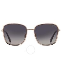 Tom Ford - Fern Polarized Smoke Square Sunglasses Ft1029 28d 57 - Lyst