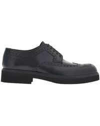 Ferragamo - Derby With Perforated Detailing - Lyst