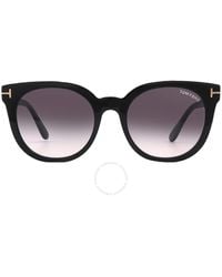 Tom Ford - Smoke Gradient Oval Sunglasses Ft1109 01b 53 - Lyst