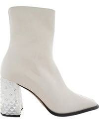 Jimmy Choo - Bryelle 85 Leather Ankle Boots, Brand Size 36 Us - Lyst