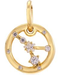 PANDORA - Cancer Zodiac 14K-Plated Dangle Charm - Lyst