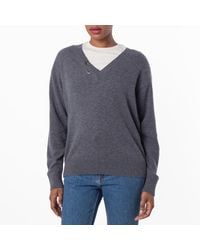 Burberry - V-Neck Cashmere Jumper - Lyst