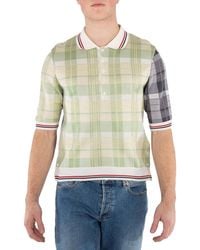Thom Browne - Seasonal Fun-Mix Cotton Silk Madras Polo Shirt - Lyst