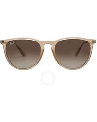 Ray-Ban - Erica Color Mix Brown Gradient Dark Brown Cat Eye Sunglasses Rb4171 651413 54 - Lyst