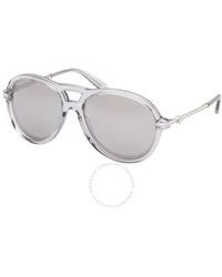 Moncler - Peake Smoke Mirror Pilot Sunglasses Ml0288 20c 60 - Lyst