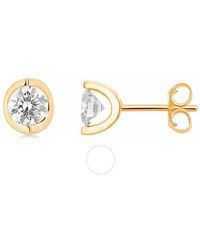 DiamondMuse - Diamond Muse 1.00 Cttw 14Kt Round Cut Diamond Stud Earrings For - Lyst