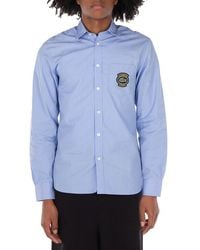 Lacoste - Striped Cotton Poplin Long-Sleeve Shirt - Lyst
