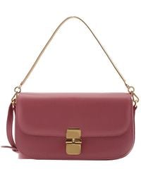 A.P.C. - Grace Leather Chain Clutch Bag - Lyst