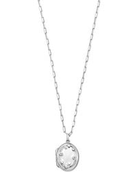 Tresorra - Sterling Oval Vine Locket Pendant Necklace - Lyst