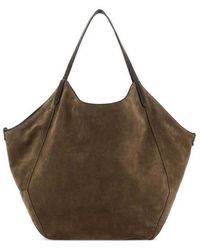 Brunello Cucinelli - Mud Suede Shopping Bag - Lyst