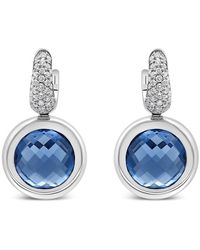 Haus of Brilliance - 18k White Gold Bezel Set 11mm Blue Topaz - Lyst