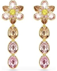 Swarovski - Idyllia Multicolored Mixed Cuts Drop Earrings - Lyst