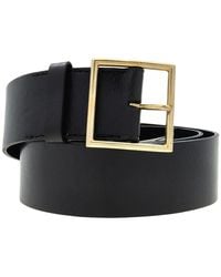 Polo Ralph Lauren - Wide Leather Square-Buckle Belt - Lyst
