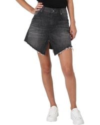 Balenciaga - Ladies Cotton Denim Cut-Up Mini Skirt, Brand Size 36 (Us - Lyst