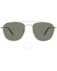 Polaroid - Polarized Grey Pilot Sunglasses Pld 2084/g/s 0j5g/uc 57 - Lyst