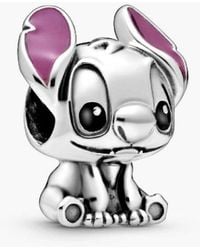 PANDORA - Disney Stitch Charm With And Enamel - Lyst
