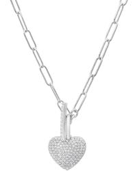 Kylie Harper - Sterling Paperclip Heart Toggle Necklace - Lyst