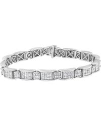 Haus of Brilliance - 14k White Gold 5 Cttw Channel-set Diamond Link Bracelet - Lyst