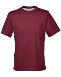 Brunello Cucinelli - Silk Blend Crew Neck T-Shirt, Size Small - Lyst