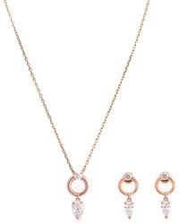 Swarovski - Mesmera Pear Cut Necklace And Earrings Set - Lyst