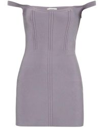 Ferragamo - Off-The-Shoulder Corset Mini Dress - Lyst