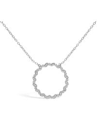 Haus of Brilliance - 925 Sterling 1/7 Cttw Lab Grown Diamond Beaded Love Circle Pendant Necklace - Lyst