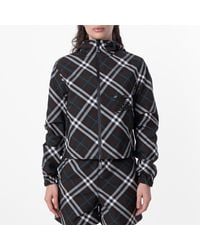 Burberry - Reversible Cropped Check Jacket - Lyst