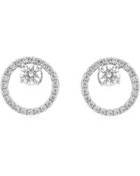 Swarovski - Constella Pierced Earrings Stud Cz Rhodium Shiny - Lyst
