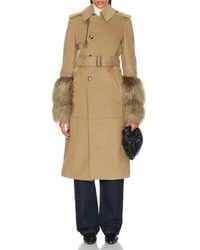 Burberry - Cotton Nylon Long Belted Trench Coat, Brand Size 8 Us - Lyst