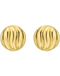 Tresorra - 14K Swirl Button Stud Earrings - Lyst