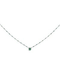 Haus of Brilliance - Sterling Lab Created Emerald Bead Chain Necklace - Lyst