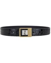 Saint Laurent - Boucle La 66 Leather Belt - Lyst