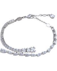 Swarovski - Matrix Soft Bracelet Rhodium Shiny - Lyst