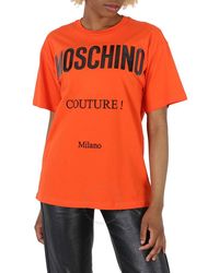 Moschino - Cotton Logo Print T-shirt - Lyst