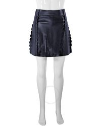 Chloé - Scalloped Mini Leather Skirt - Lyst