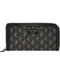 Jimmy Choo - Carnaby/S Logo Jacquard Long Wallet - Lyst