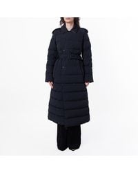 Burberry - Long Double-Breasted Down Puffer Coat - Lyst