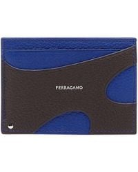 Ferragamo - Cut-Out Grained Leather Card Case - Lyst