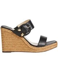 Jimmy Choo - Melian 110 Leather Wedge Sandals, Brand Size 38 Us - Lyst
