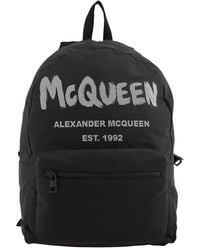 McQueen - Graffiti Logo-Print Backpack - Lyst
