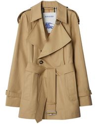 Burberry - Gabardine Belted Trench Jacket, Brand Size 10 Us - Lyst