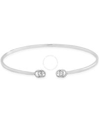 Gucci - Running Gg Cuff Bracelet With Diamond G's - Lyst
