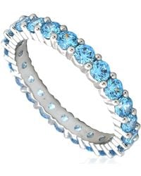 Swarovski - Matrix Rhodium Plated Round Cut Crystal Ring - Lyst