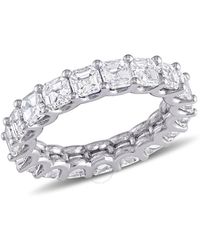 Amour - 5-1/10 Ct Tw Asscher Diamond Eternity Ring - Lyst